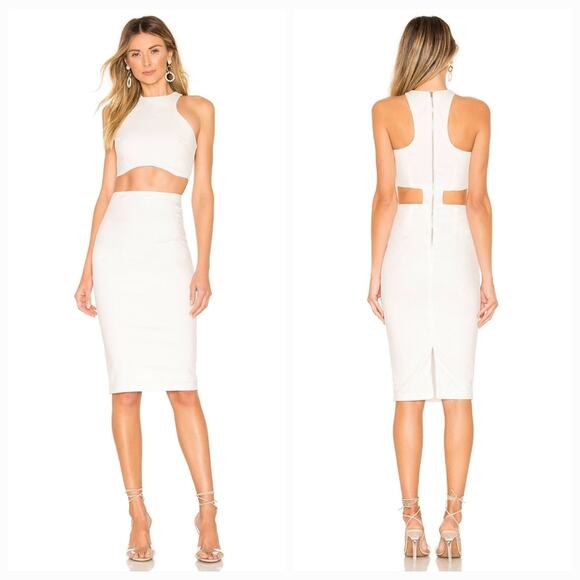 Superdown Andres Midi Dress in Ivory XXS - Picture 1 of 13